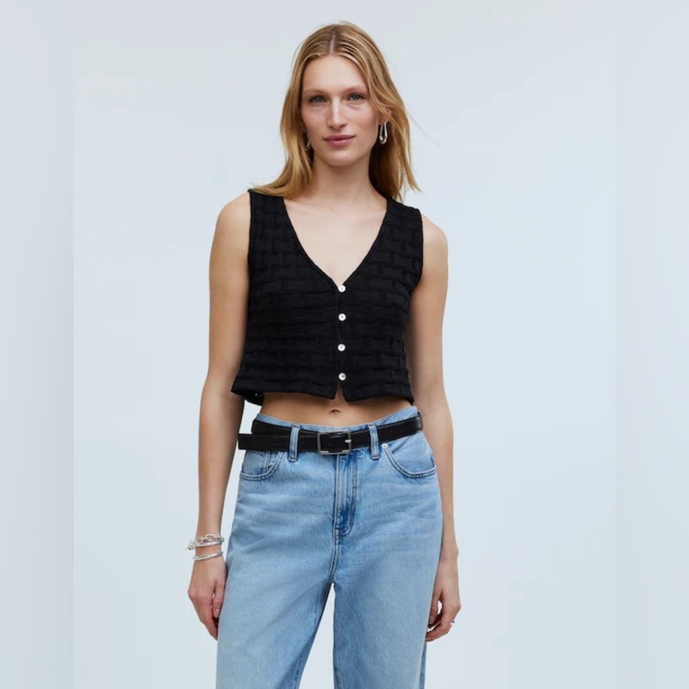 Madewell Basketweave-Stitch Vest